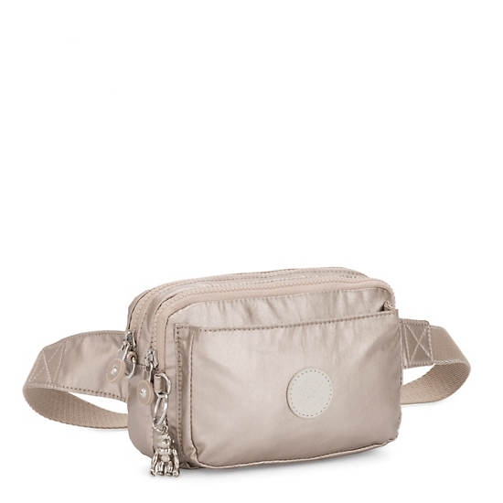 Kipling Abanu Multi Metallic Convertible Crossbody Táska Taupe | HU 1027AH